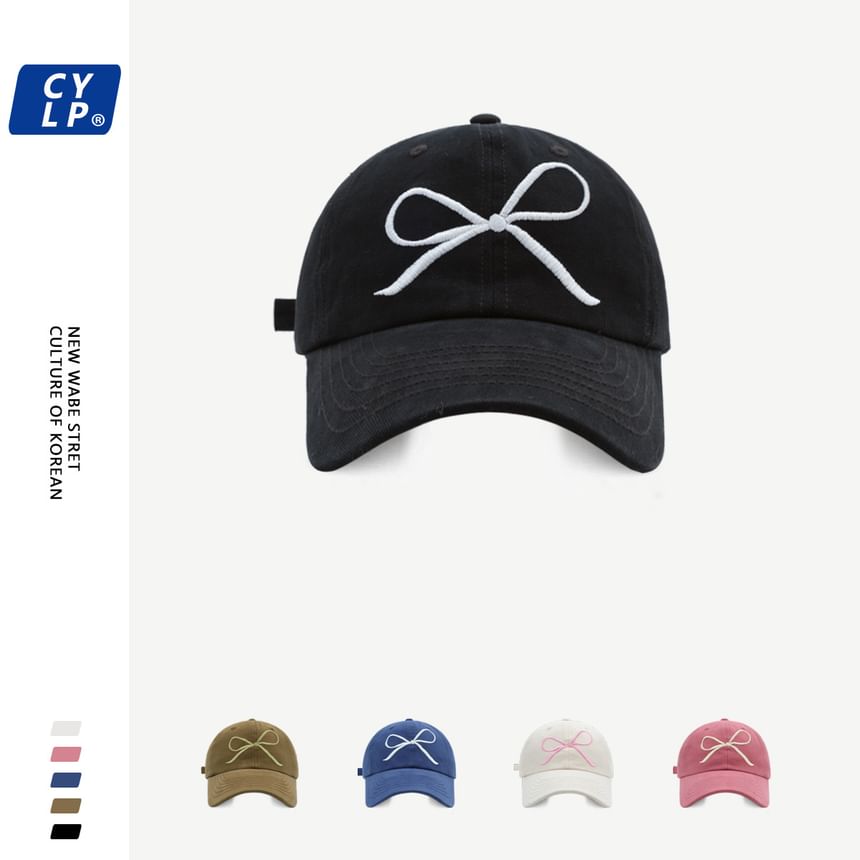 Bow Baseball Embroidered Cap