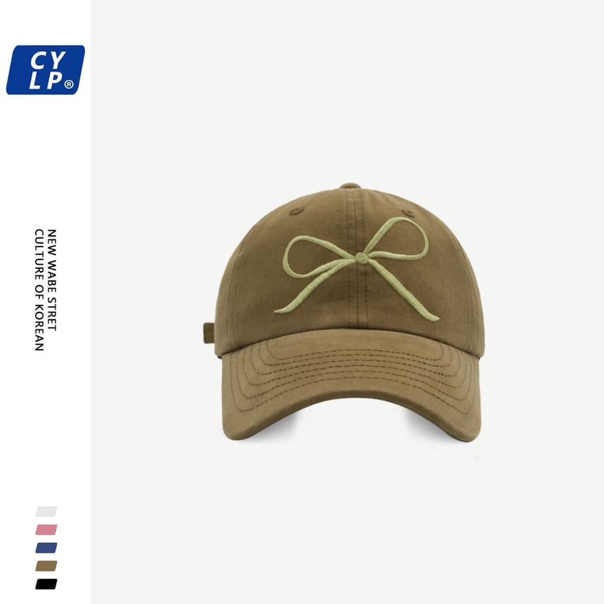 Bow Baseball Embroidered Cap