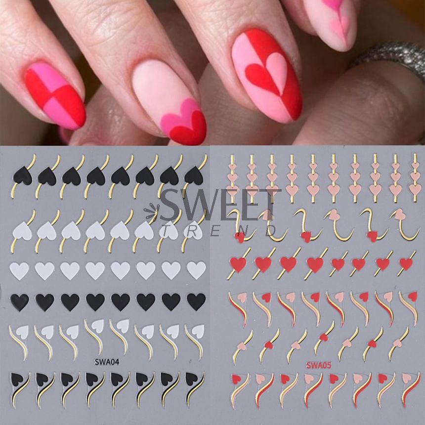 Heart Nail Art Sticker