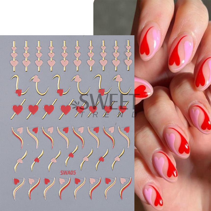 Heart Nail Art Sticker