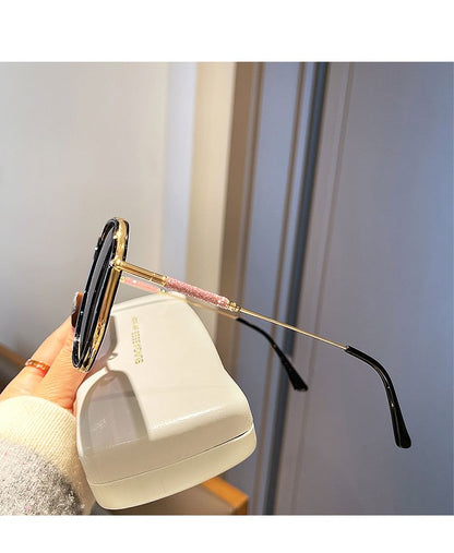 Oversized Geometric Frame Sunglasses