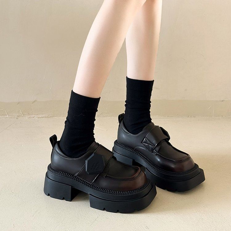 Platform Chunky Loafers Heel