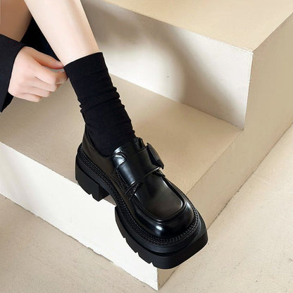 Platform Chunky Loafers Heel