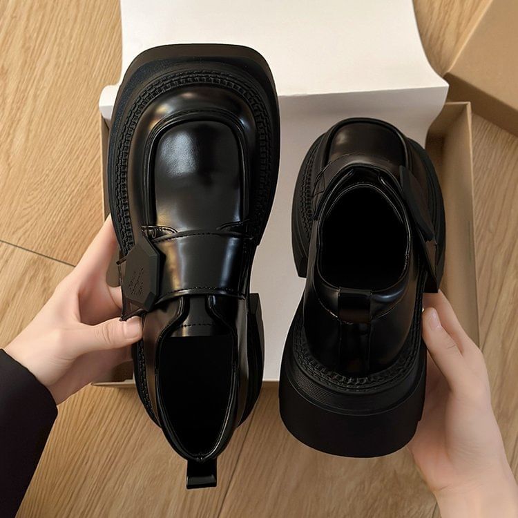 Platform Chunky Loafers Heel