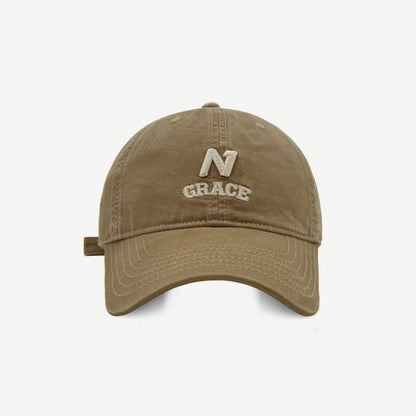 Letter Embroidered Cap