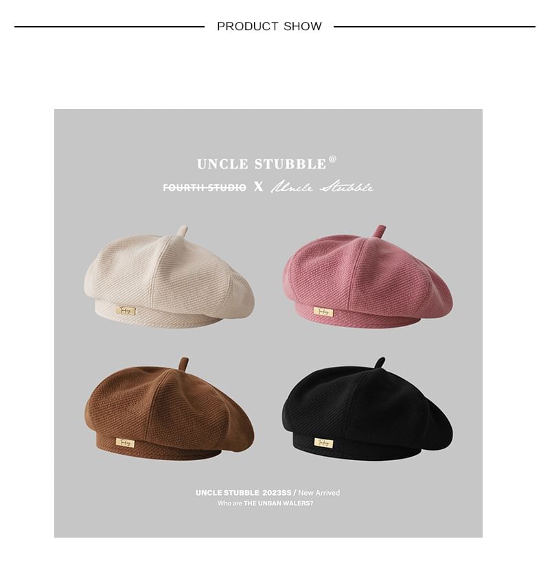 Plain Applique Beret