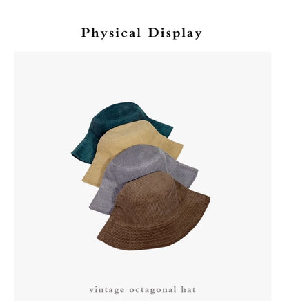 Plain Corduroy Bucket Hat