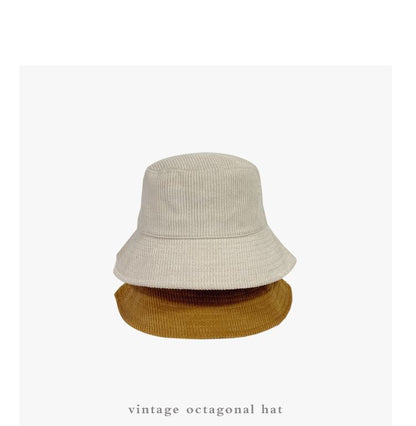 Plain Corduroy Bucket Hat