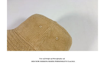 Plain Corduroy Bucket Hat