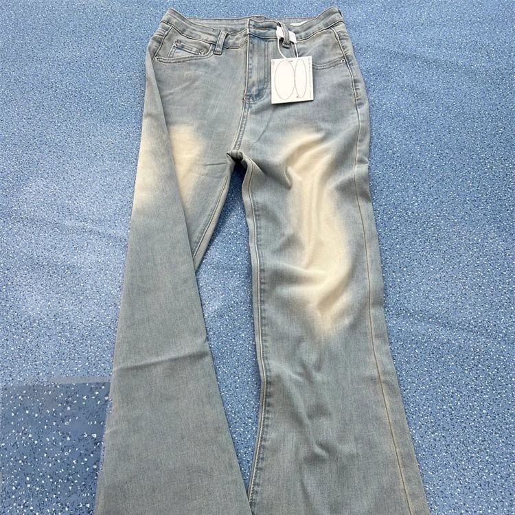 High Waist Washed Flared Jeans