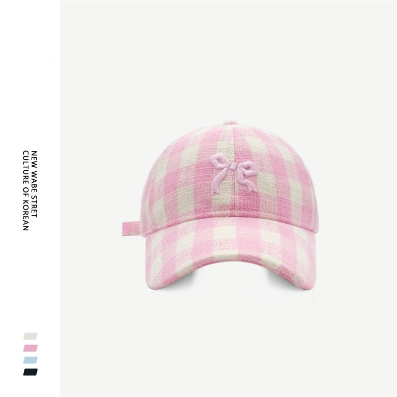 Bow Embroidered Baseball Cap
