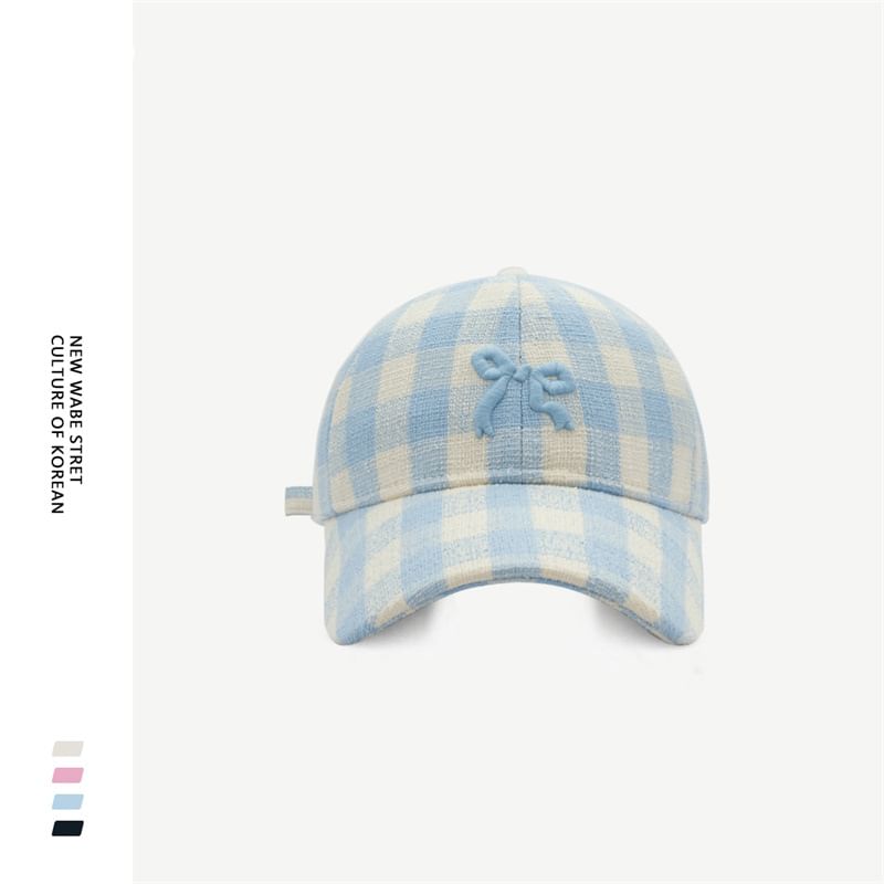 Bow Embroidered Baseball Cap
