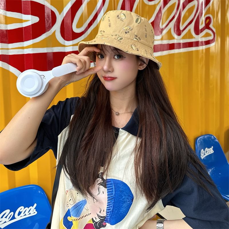 Hat Durian Print Bucket