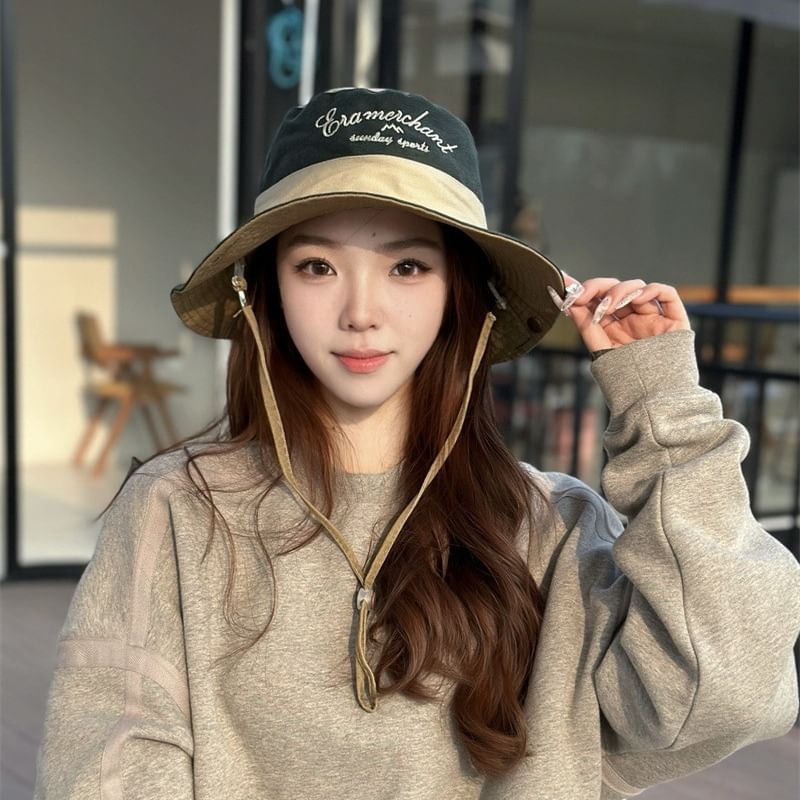 Letter Hat Embroidered Boonie