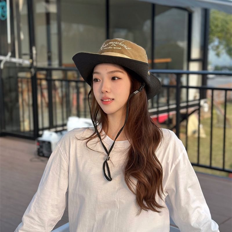 Letter Hat Embroidered Boonie