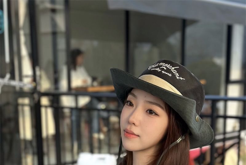 Letter Hat Embroidered Boonie