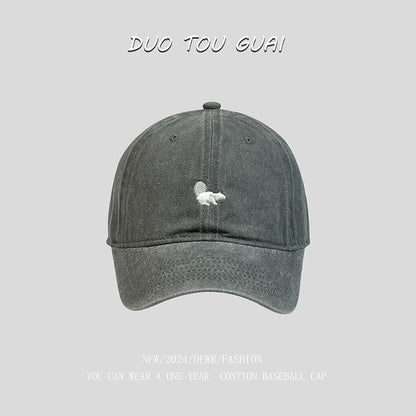Embroidered Cap Baseball Squirrel