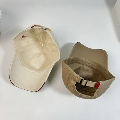 Baseball Distressed Letter Embroidered Cap