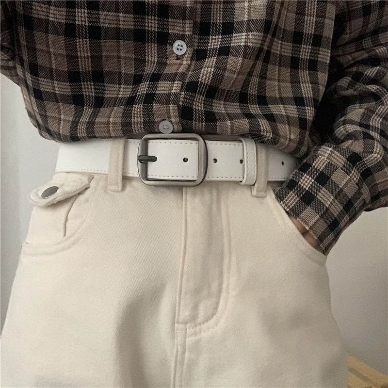 Unisex Faux-Leather Belt