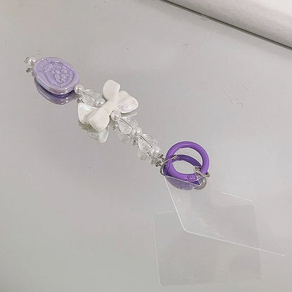 Bow Resin Phone Charm with Lanyard Pad