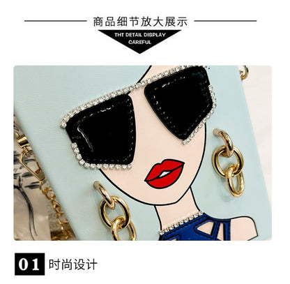 Face Print Crossbody Bag