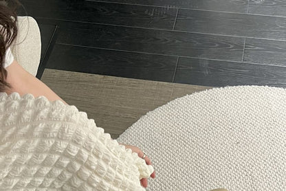 Plain Bow Accent Faux Leather Mary Jane Flats