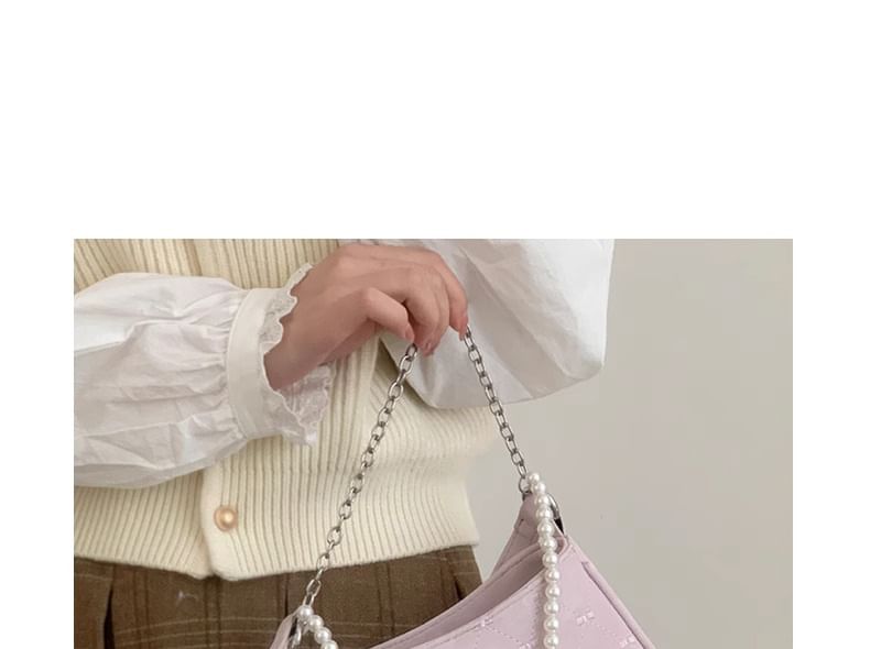 Faux Pearl Chain Shoulder Bag