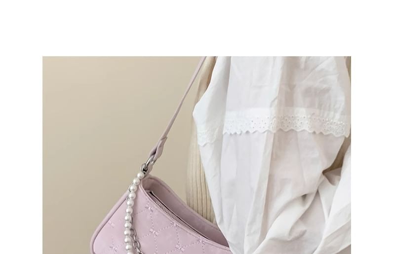 Faux Pearl Chain Shoulder Bag