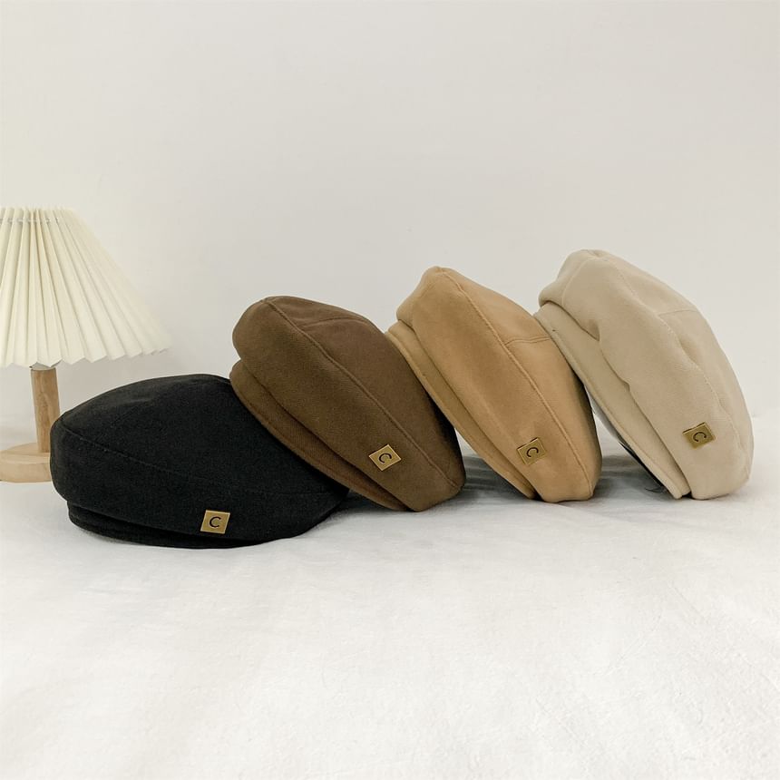 Plain Lettering Beret