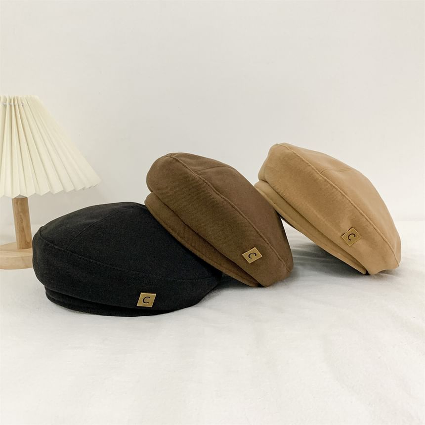 Plain Lettering Beret