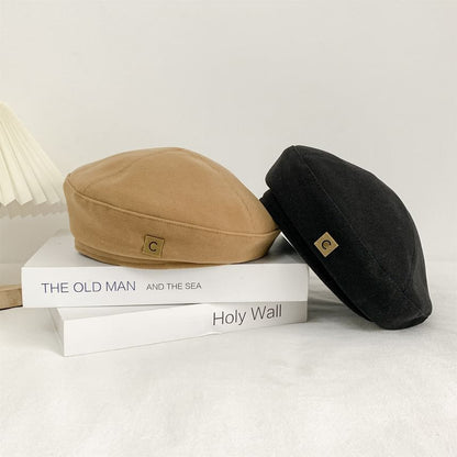 Plain Lettering Beret