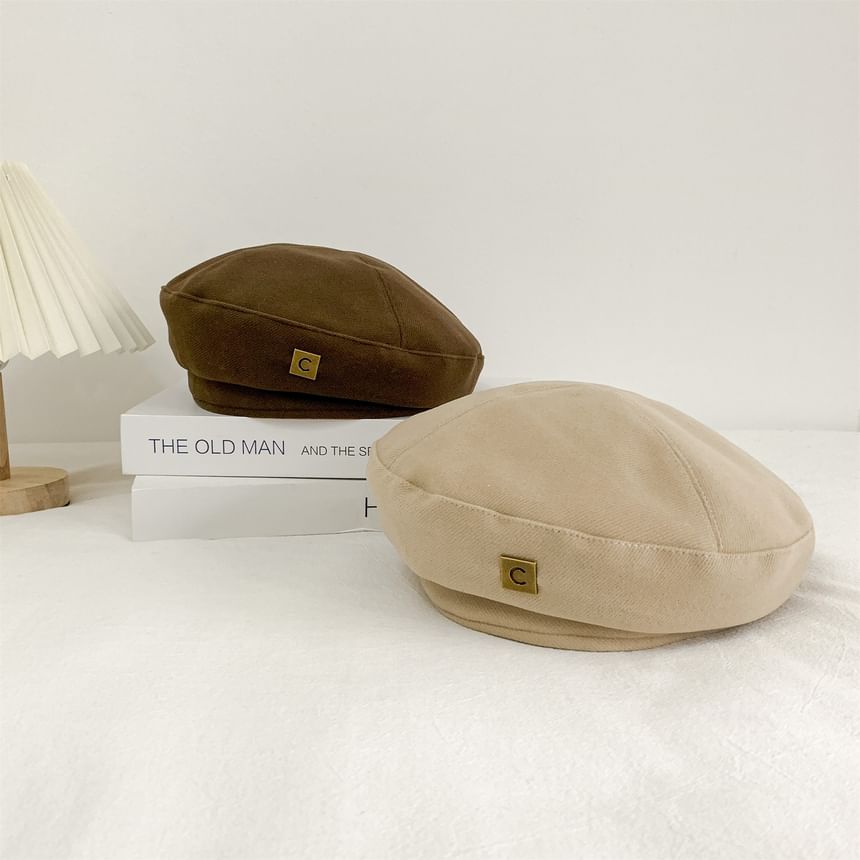 Plain Lettering Beret