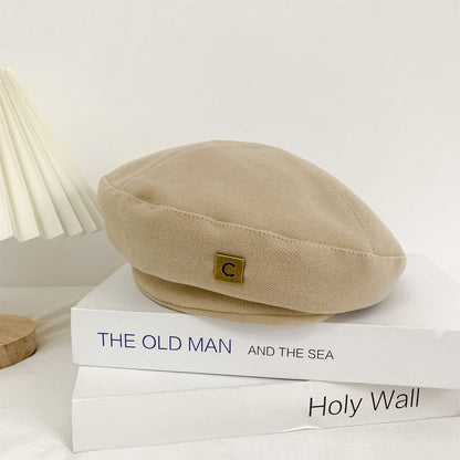 Plain Lettering Beret
