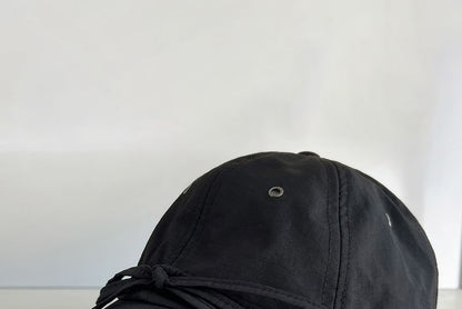 Lettering Embroidered Bow Accent Baseball Cap