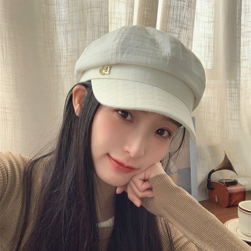 Newsboy Cap Rhinestone Plain Accent