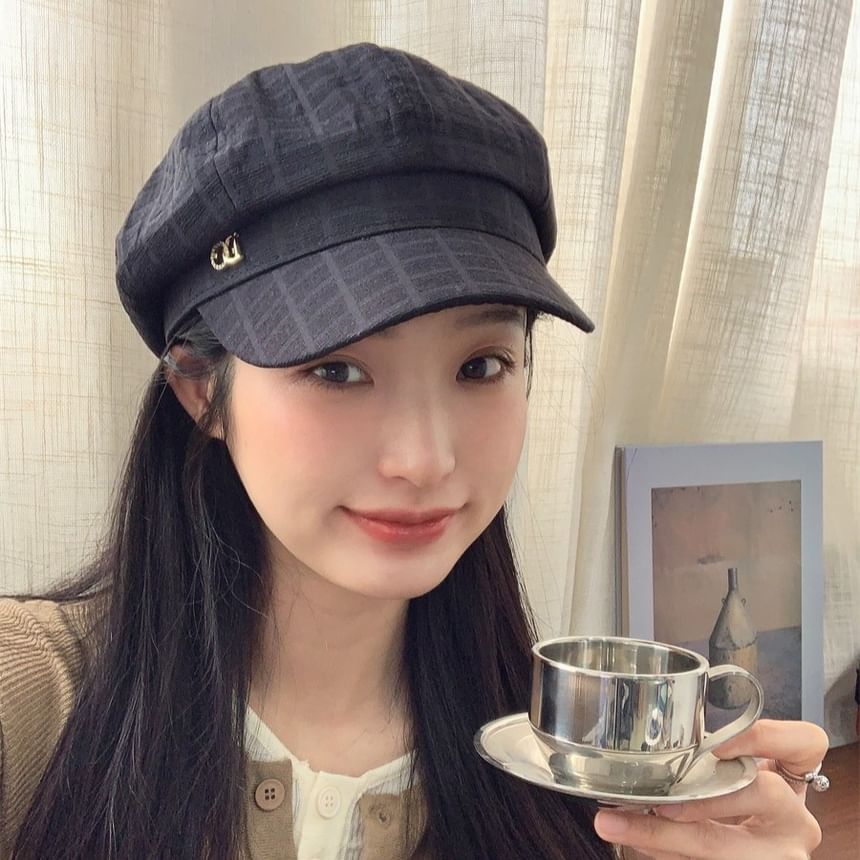 Newsboy Cap Rhinestone Plain Accent