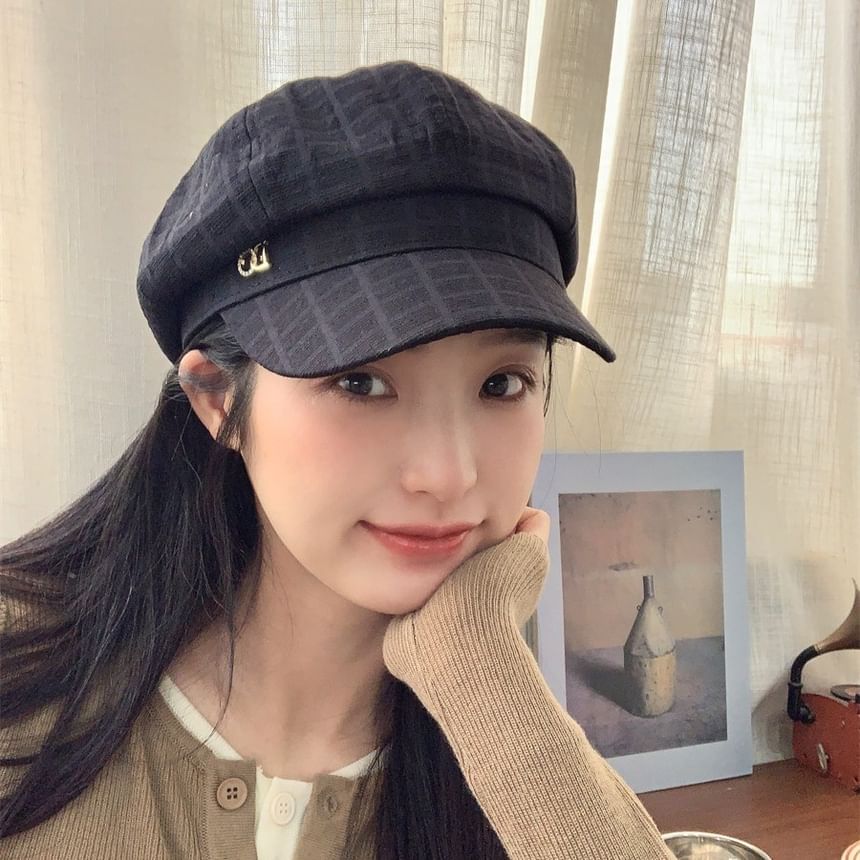 Newsboy Cap Rhinestone Plain Accent