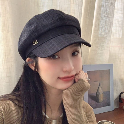 Newsboy Cap Rhinestone Plain Accent