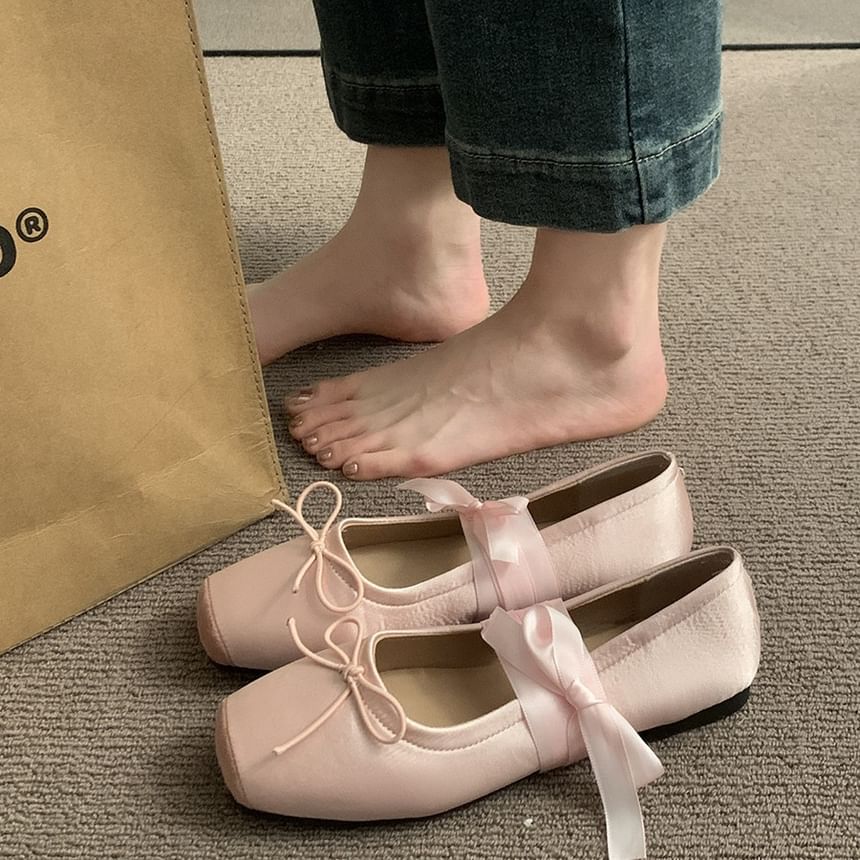 Floral Accent Balletcore Flats