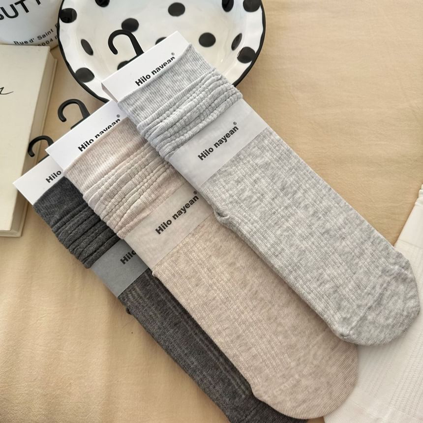 Plain Crew Socks
