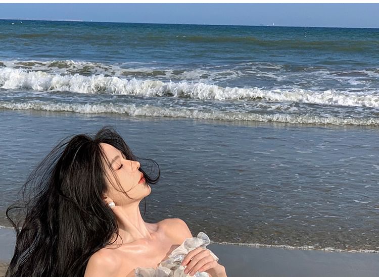 Off Shoulder Floral A-Line Evening Gown