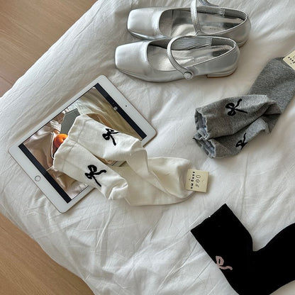 Chaussettes à imprimé nœud