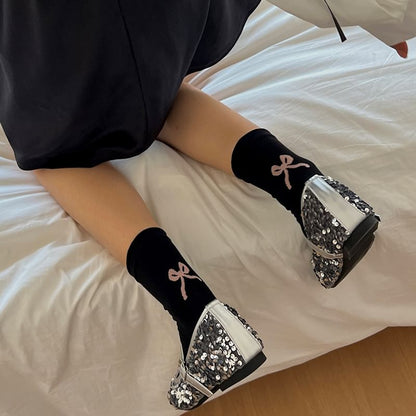 Chaussettes à imprimé nœud