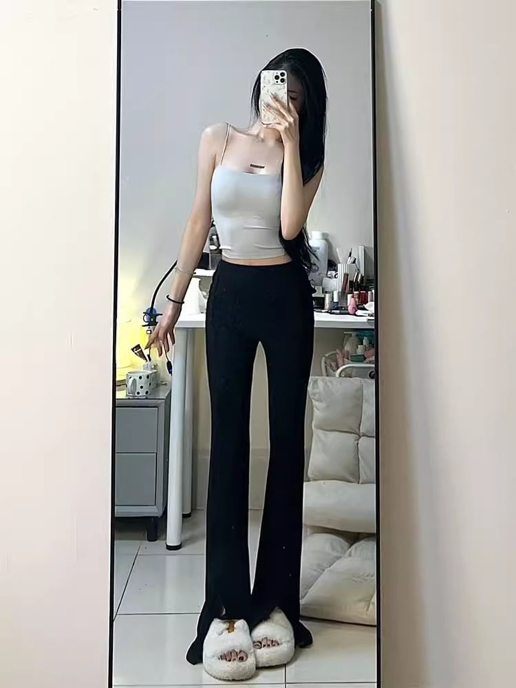 High Waist Plain Front