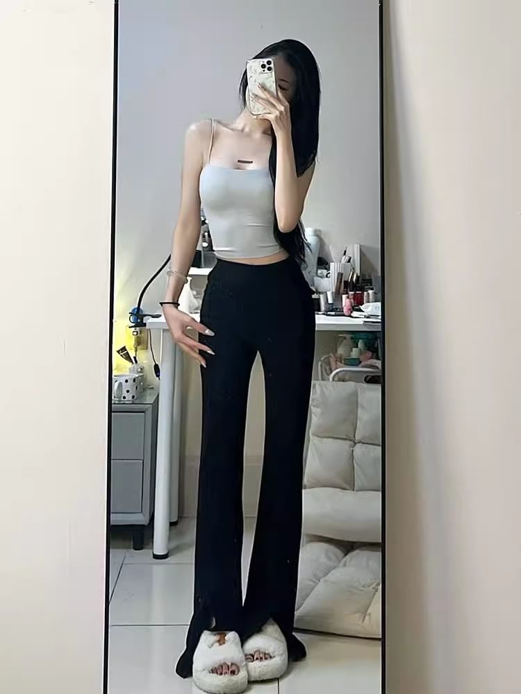 High Waist Plain Front