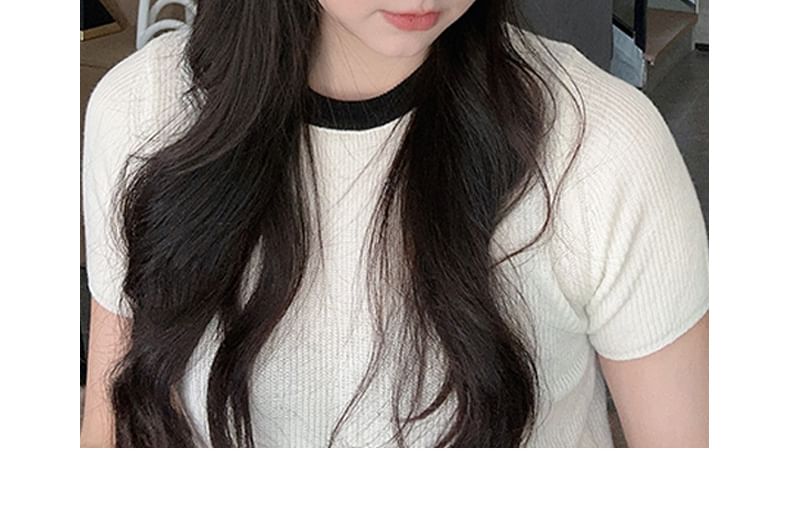 Contrast Trim Woven Bucket Hat