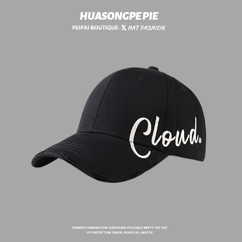 Lettering Print Baseball Cap