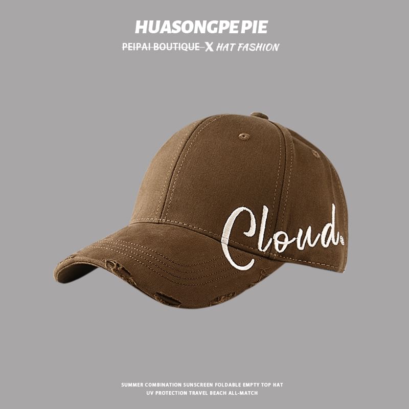 Lettering Print Baseball Cap