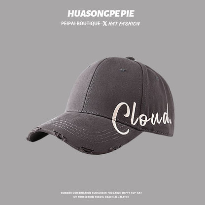 Lettering Print Baseball Cap