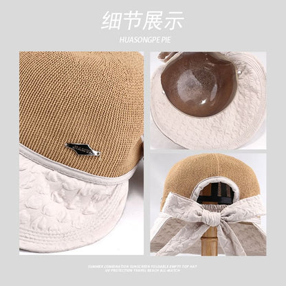 Textured Panel Woven Sun Hat